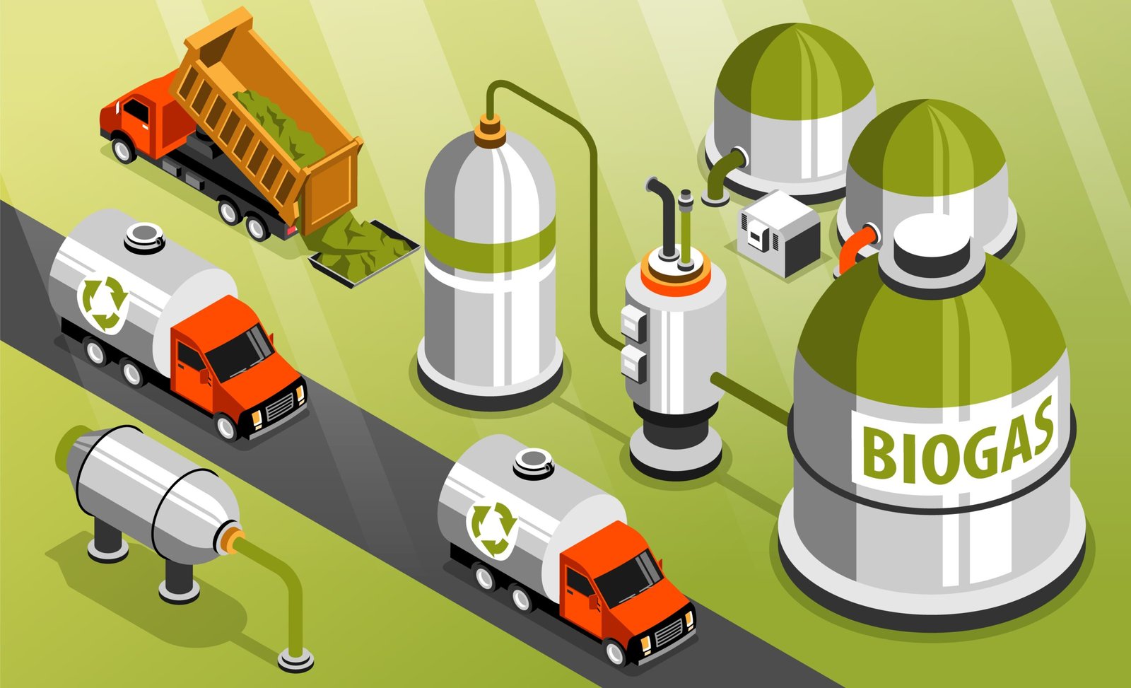 Biogas Isometric Background