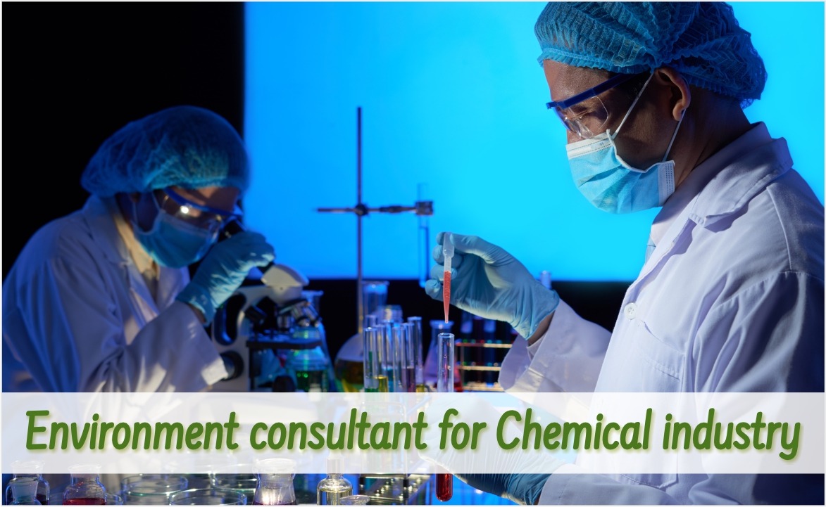 "Image of Greenleaf Environmental Consultant providing guidance to the chemical industry."