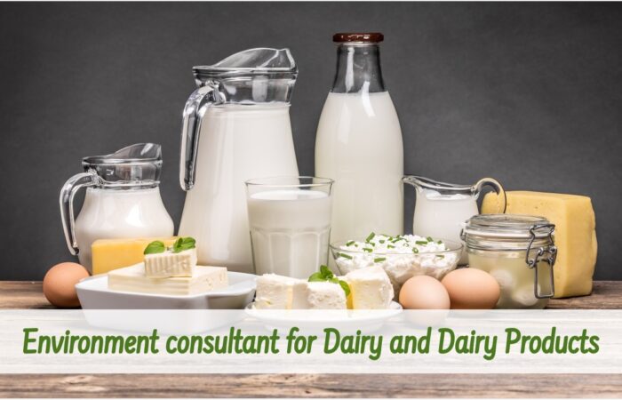 "Image depicting an environmental consultant working with dairy and dairy product facilities."