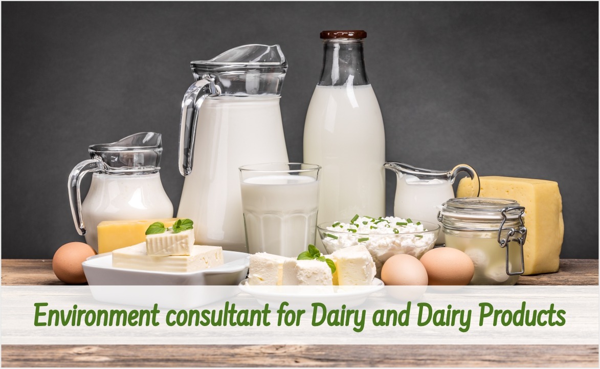 "Image depicting an environmental consultant working with dairy and dairy product facilities."